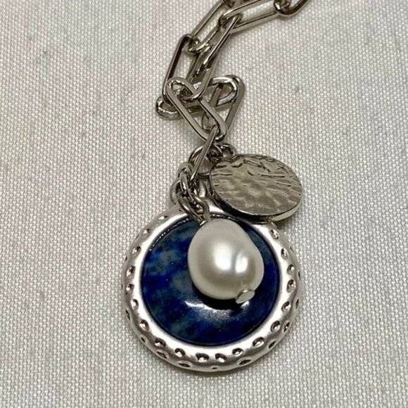 Sonoma Fresh Water Cultured Pearl Paperclip Toggle Chain Rope Layered Necklace - Picture 15 of 15